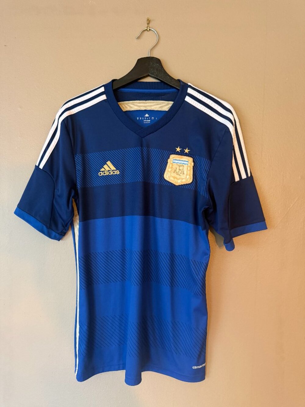 Adidas AFA Argentina Men's National Team Away Soccer Jersey Navy Blue Medium